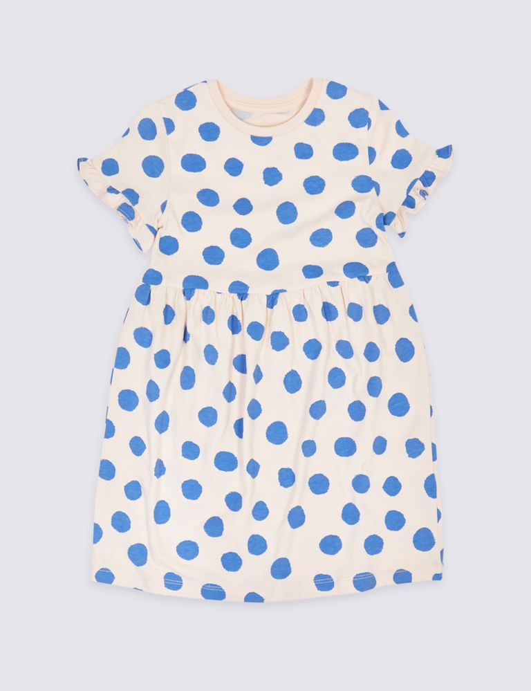 Cotton Spot Print Dress (3 Months - 7 Years) 2 of 4