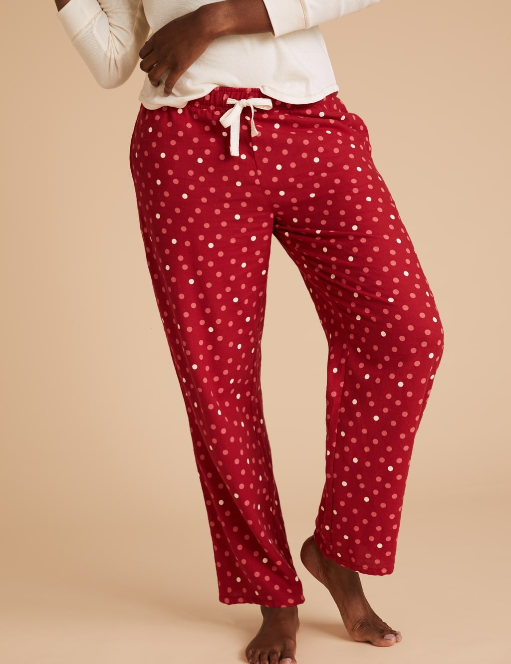 Cotton Spot Print Pyjama Bottoms M&S Collection M&S