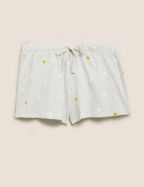 Cotton Spot Print Pyjama Shorts Image 2 of 5