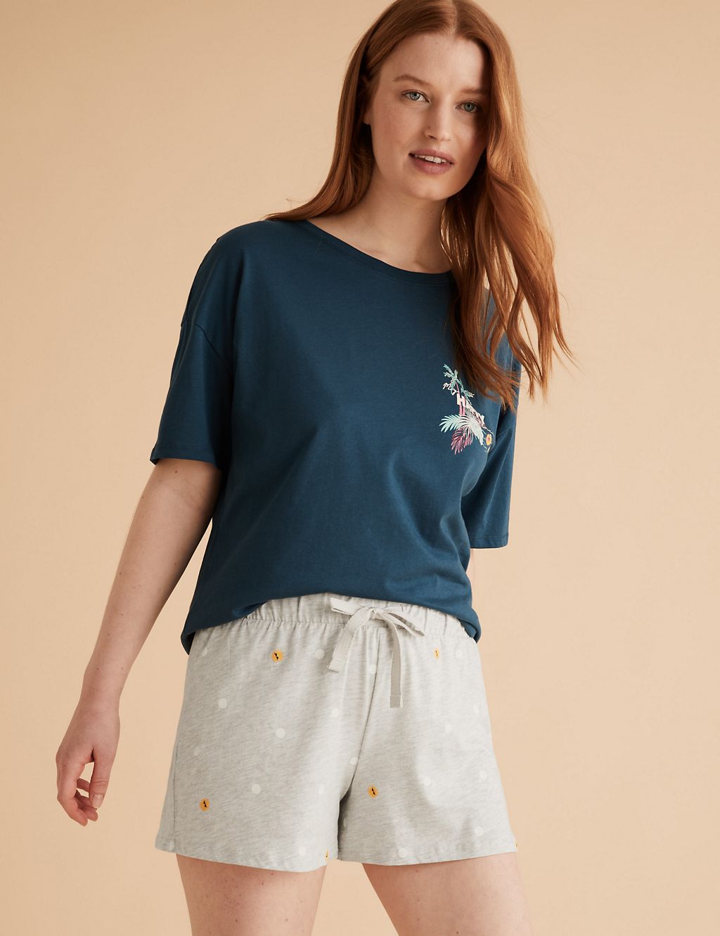 Cotton Spot Print Pyjama Shorts 5 of 5