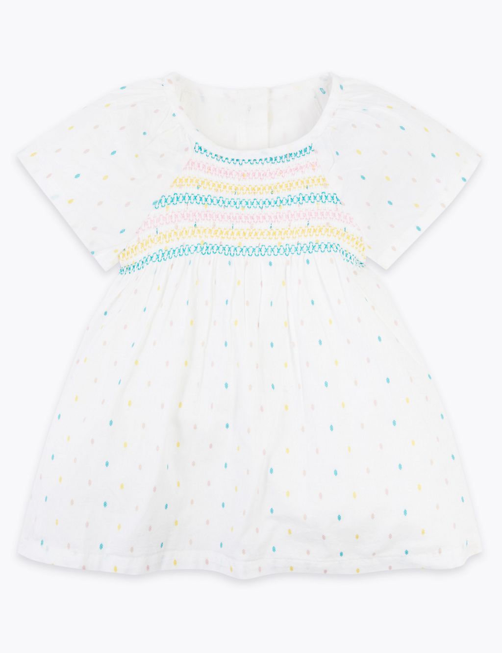 Cotton Spotted Crochet Dress (0-3 Yrs) 3 of 3