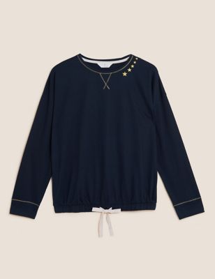 Cotton Star Embroidery Pyjama Top | M&S Collection | M&S