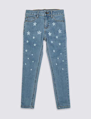 Cotton Star Jeans with Stretch (3-16 Years) Image 2 of 5