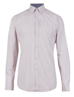 m&s slim fit shirts