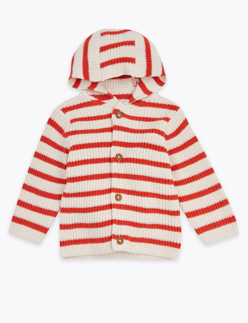 Cotton Striped Knitted Cardigan (0-3 Yrs) 3 of 3