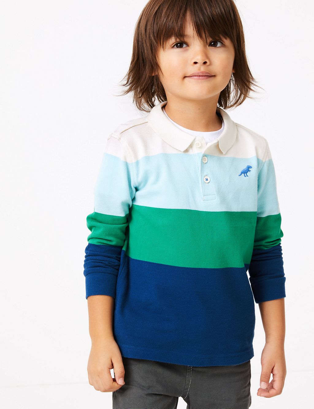 Cotton Striped Polo Shirt (2-7 Years) 3 of 4