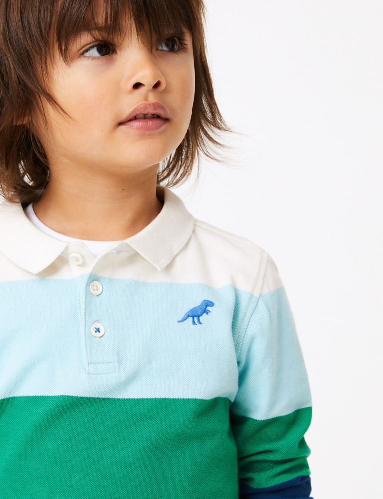 Cotton Striped Polo Shirt (2-7 Years) 3 of 4