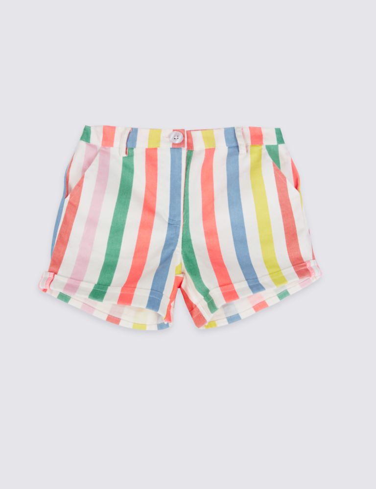 Cotton Striped Shorts with Stretch (3 Months - 5 Years) 2 of 6