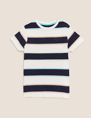 Cotton Striped T-Shirt (6-16 Yrs) Image 2 of 4