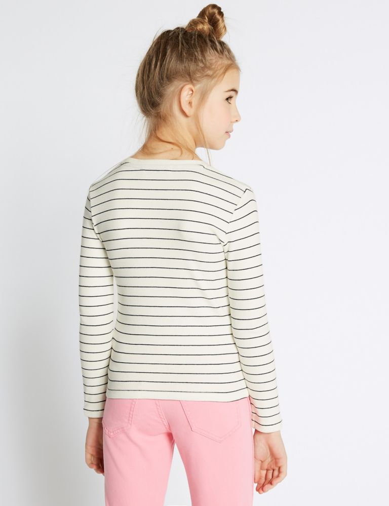 Cotton Striped Top with Stretch (3-16 Years) 3 of 3