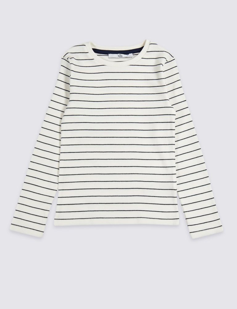 Cotton Striped Top with Stretch (3-16 Years) 2 of 3