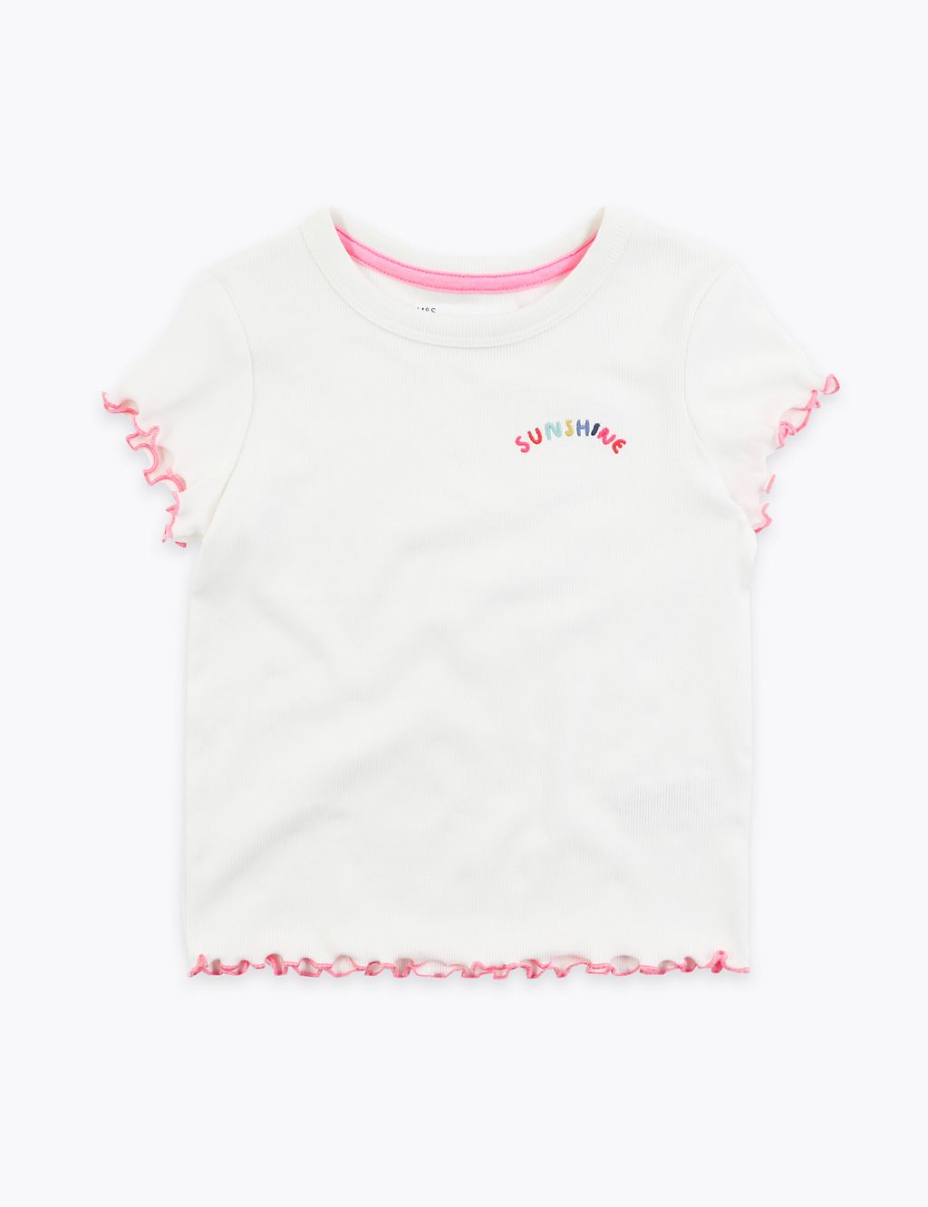 Cotton Sunshine Slogan T-Shirt (2-7 Yrs) | M&S