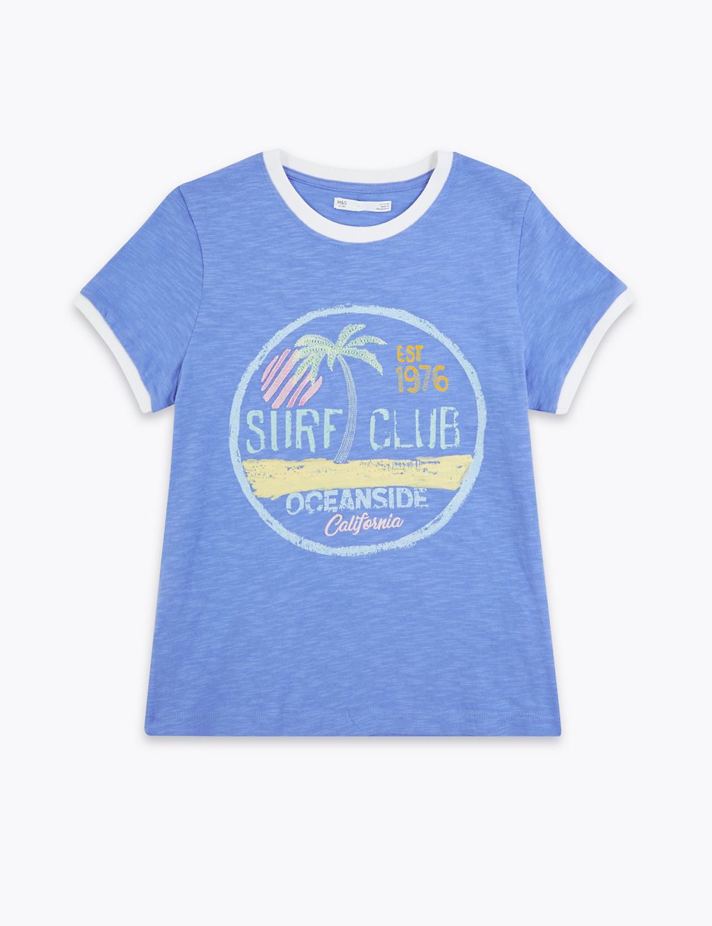 Cotton Surf Club Slogan T-Shirt (6-16 Yrs) 1 of 4
