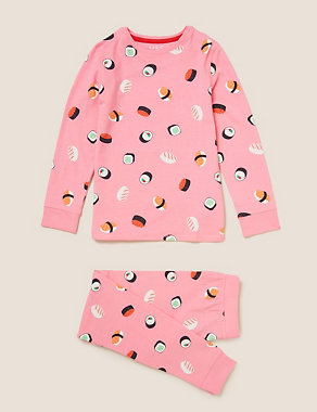 Cotton Sushi Pyjama Set (7-16 Yrs) Image 2 of 4