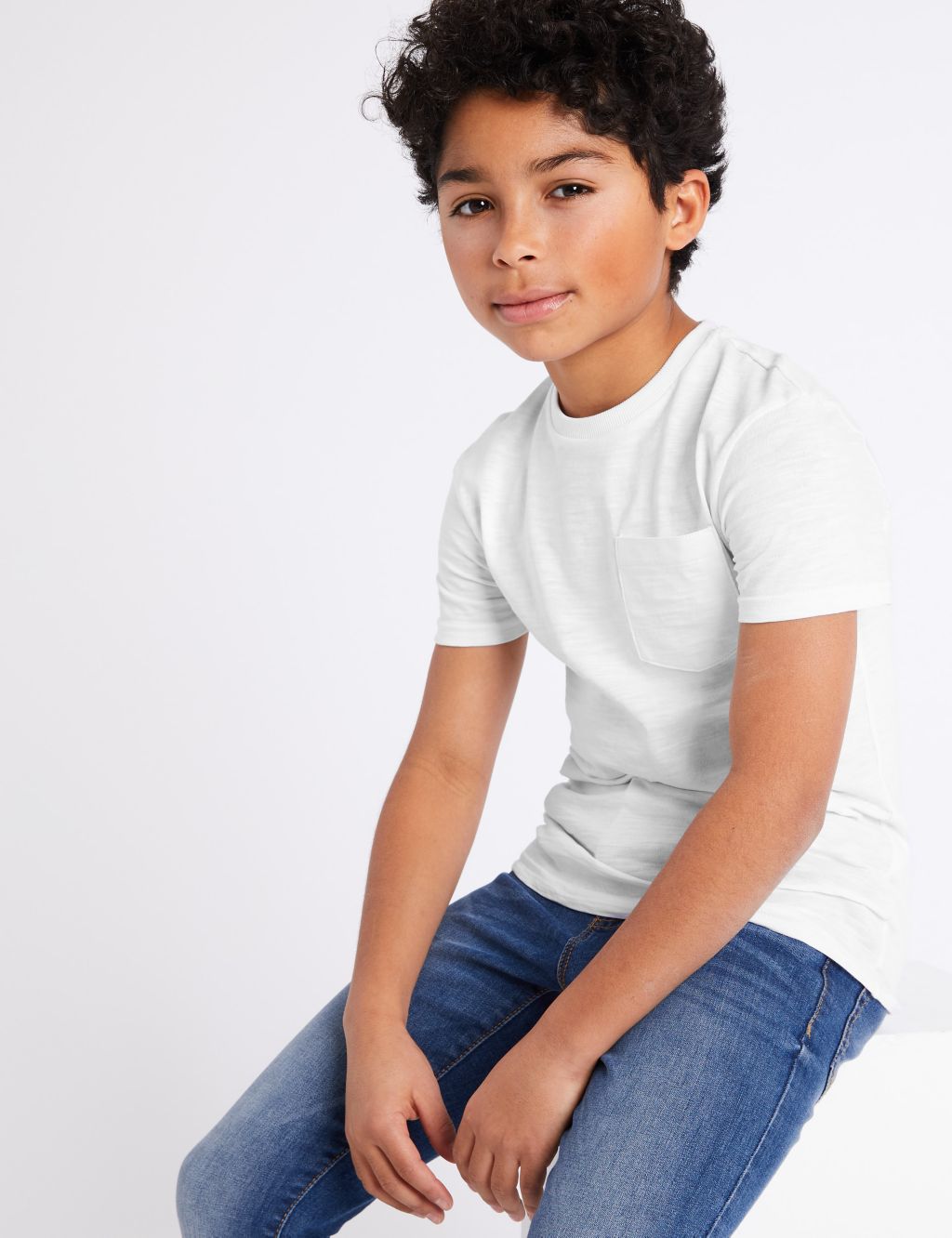 Cotton T-Shirt with Pocket (6-16 Yrs) | M&S