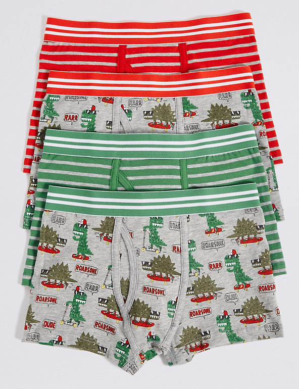 Cotton Trunks with Stretch (2-8 Years) Image 1 of 2