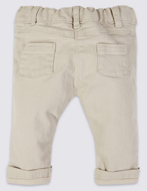 Cotton Twill Trousers with Stretch Image 2 of 3