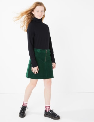 cotton velvet skirt