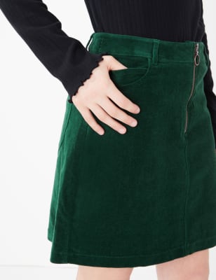 cotton velvet skirt