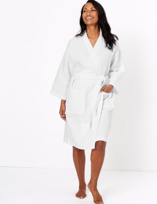 Cotton Waffle Dressing Gown M S Collection M S