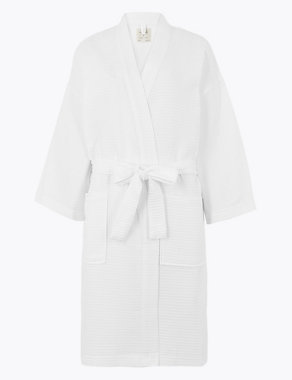 Cotton Waffle Dressing Gown Image 2 of 4