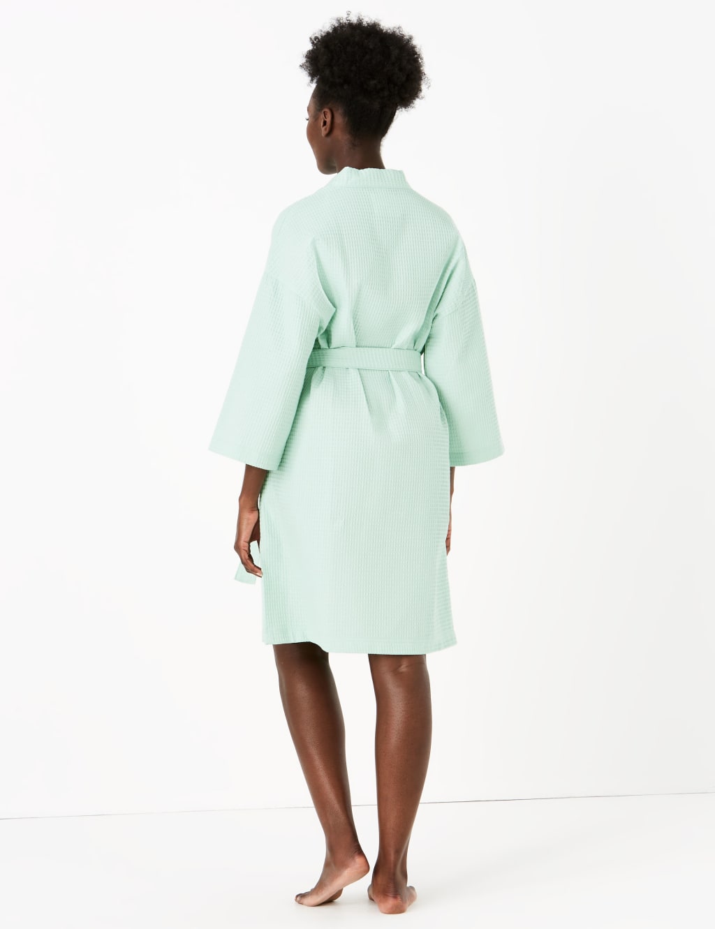 Cotton Waffle Dressing Gown M&S Collection M&S