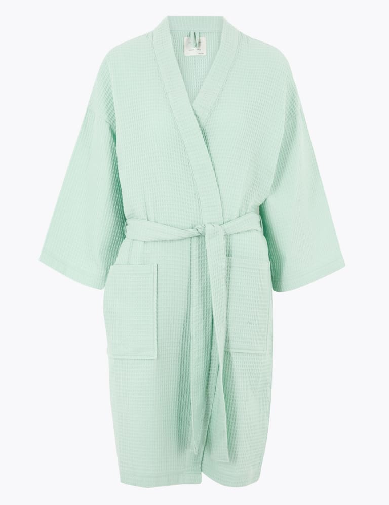 Cotton Waffle Dressing Gown M&S Collection M&S