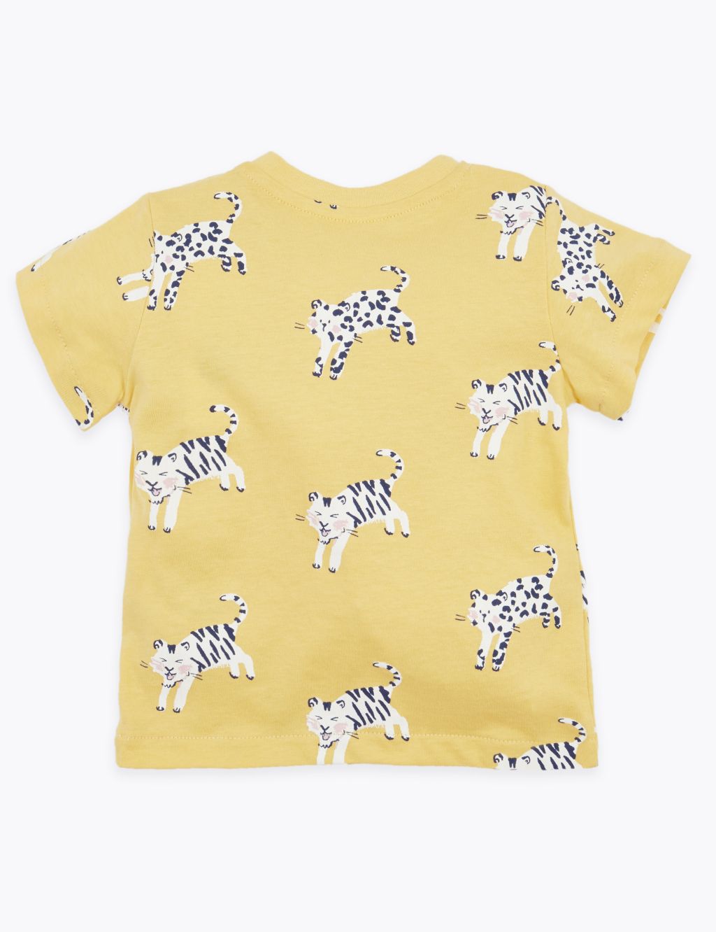 Cotton Wild Cat Print T-Shirt | M&S