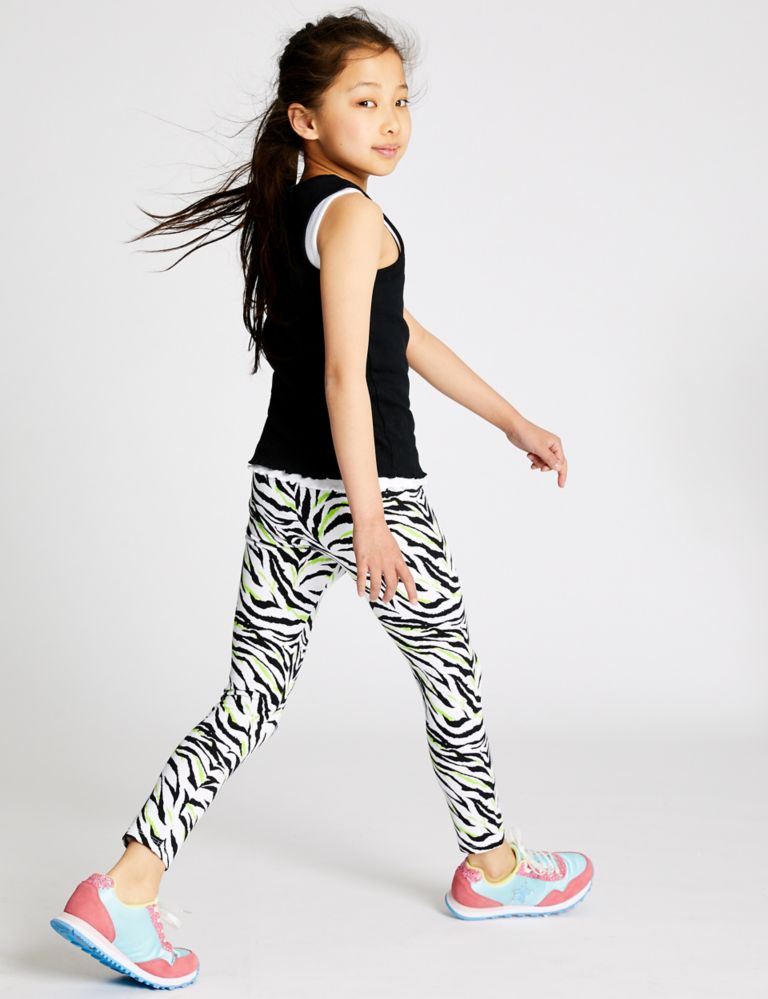 Cotton Zebra Leggings with Stretch (3-16 Years) 1 of 4