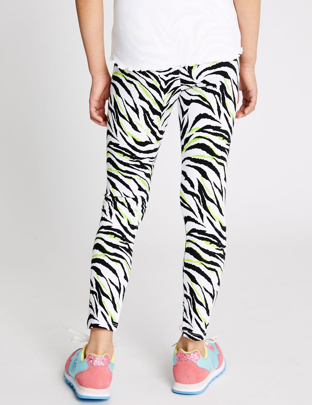Cotton Zebra Leggings with Stretch (3-16 Years) 4 of 4
