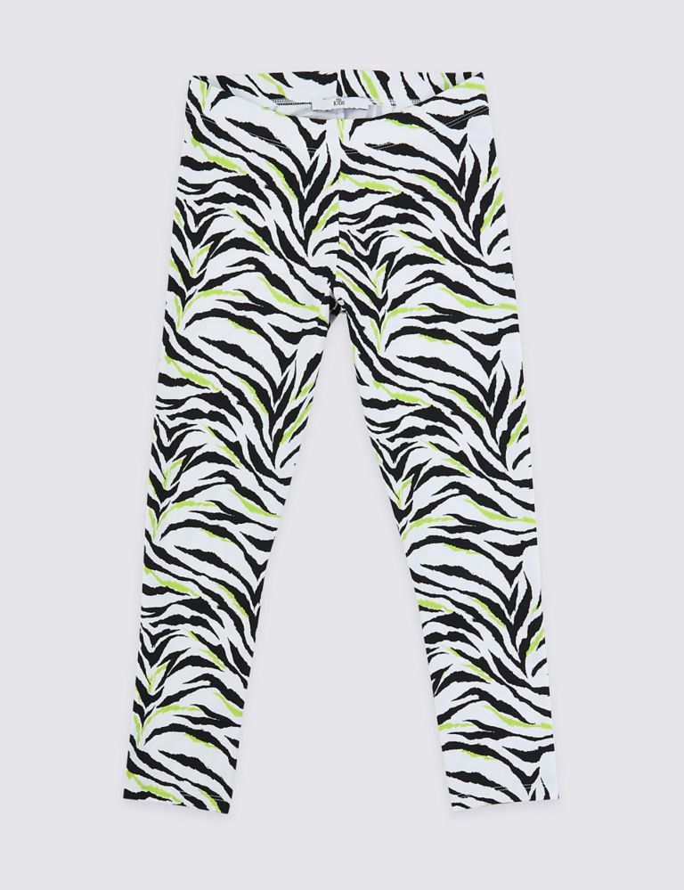 Cotton Zebra Leggings with Stretch (3-16 Years) 2 of 4