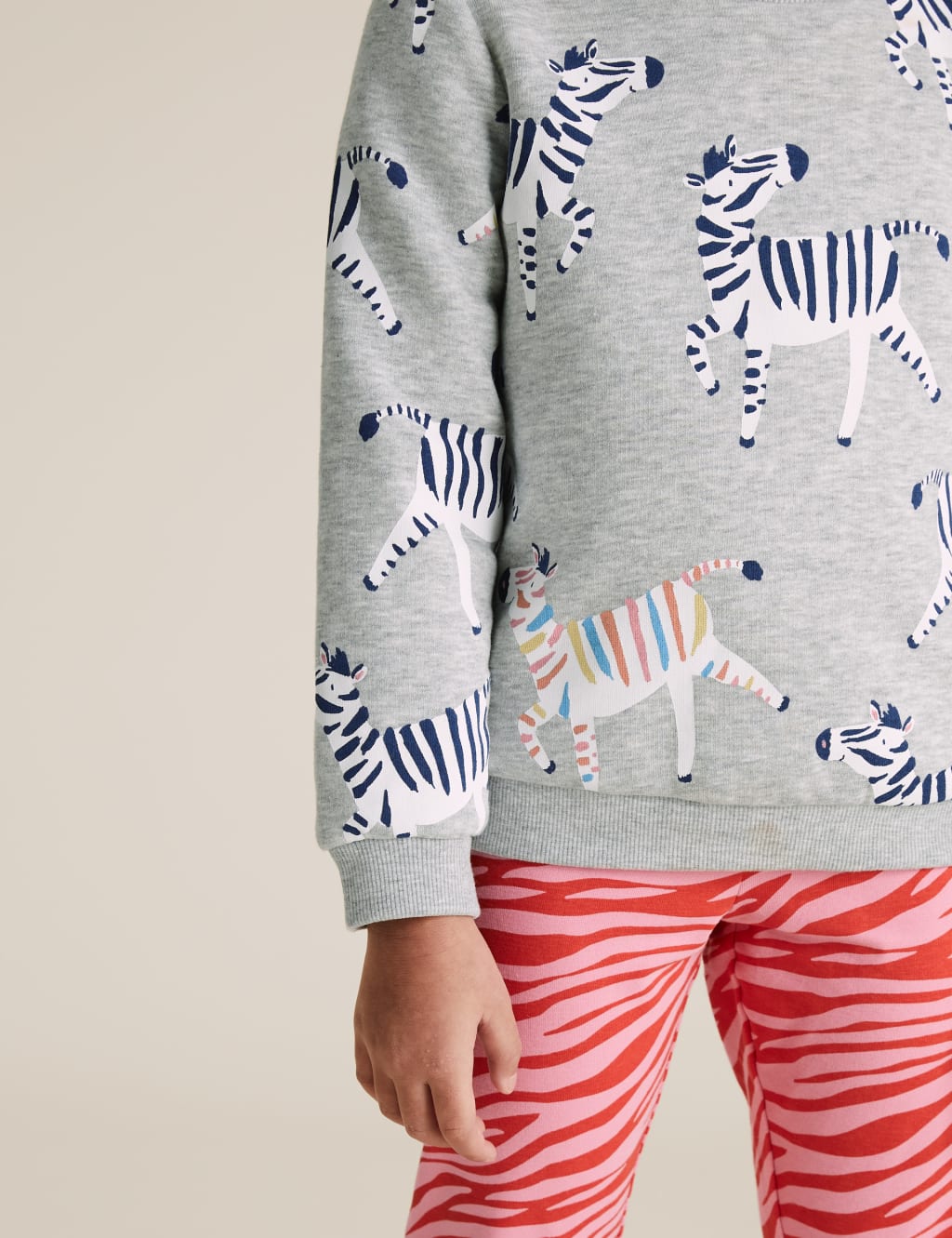 Cotton Zebra Sweatshirt (27 yrs) M&S