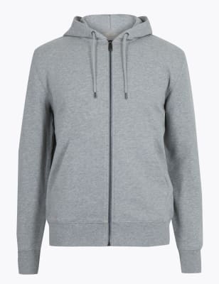 cotton zip hoodie