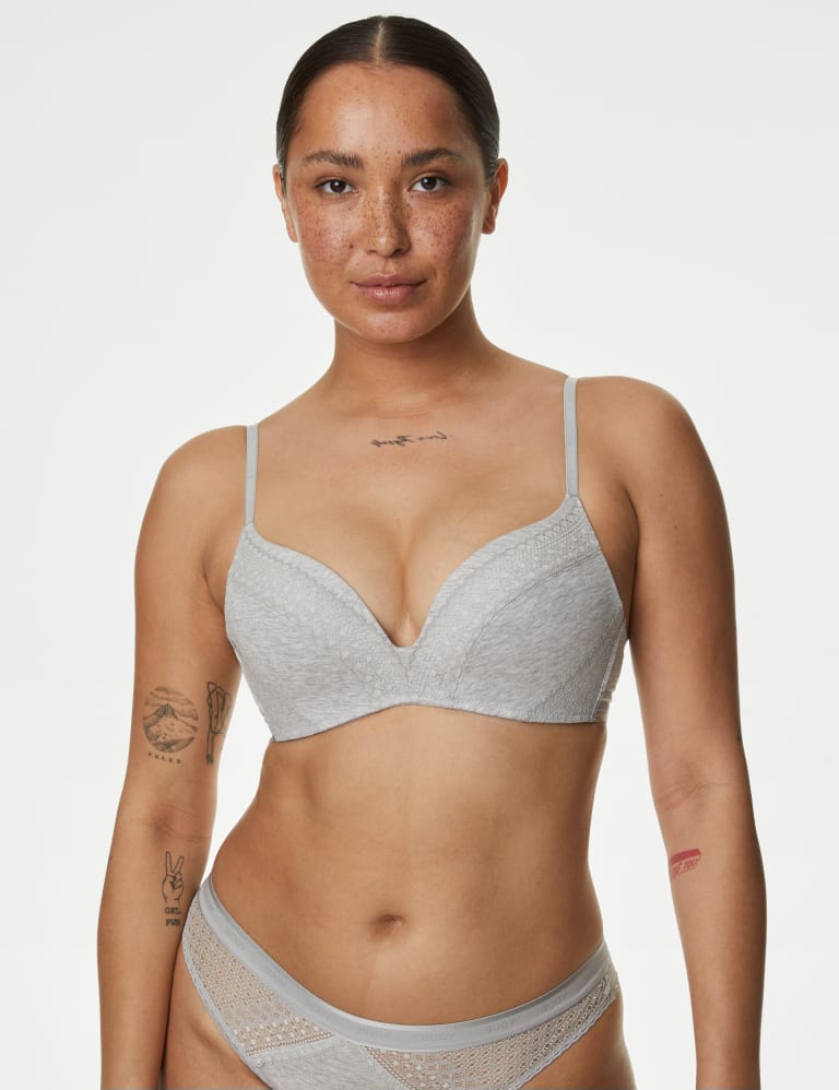 Cotton with Cool Comfort™ Non-Wired Push Up Bra