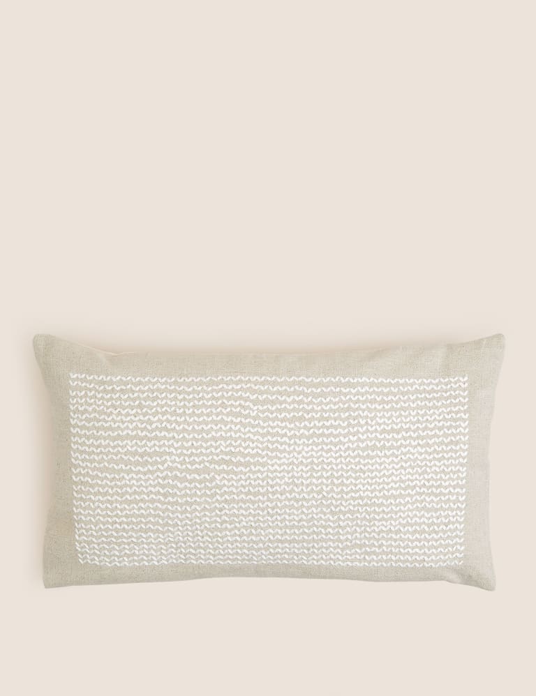 Cotton with Linen Bolster Cushion 1 of 6