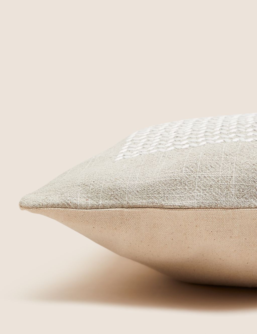 Cotton with Linen Bolster Cushion 1 of 6