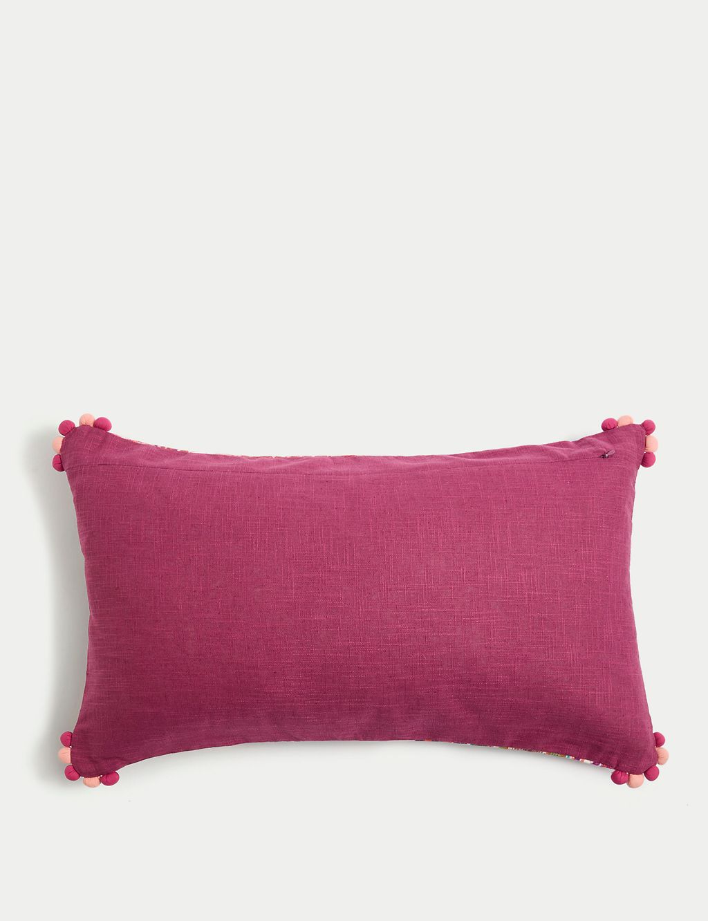 Cotton with Linen Embroidered Bolster Cushion 4 of 5