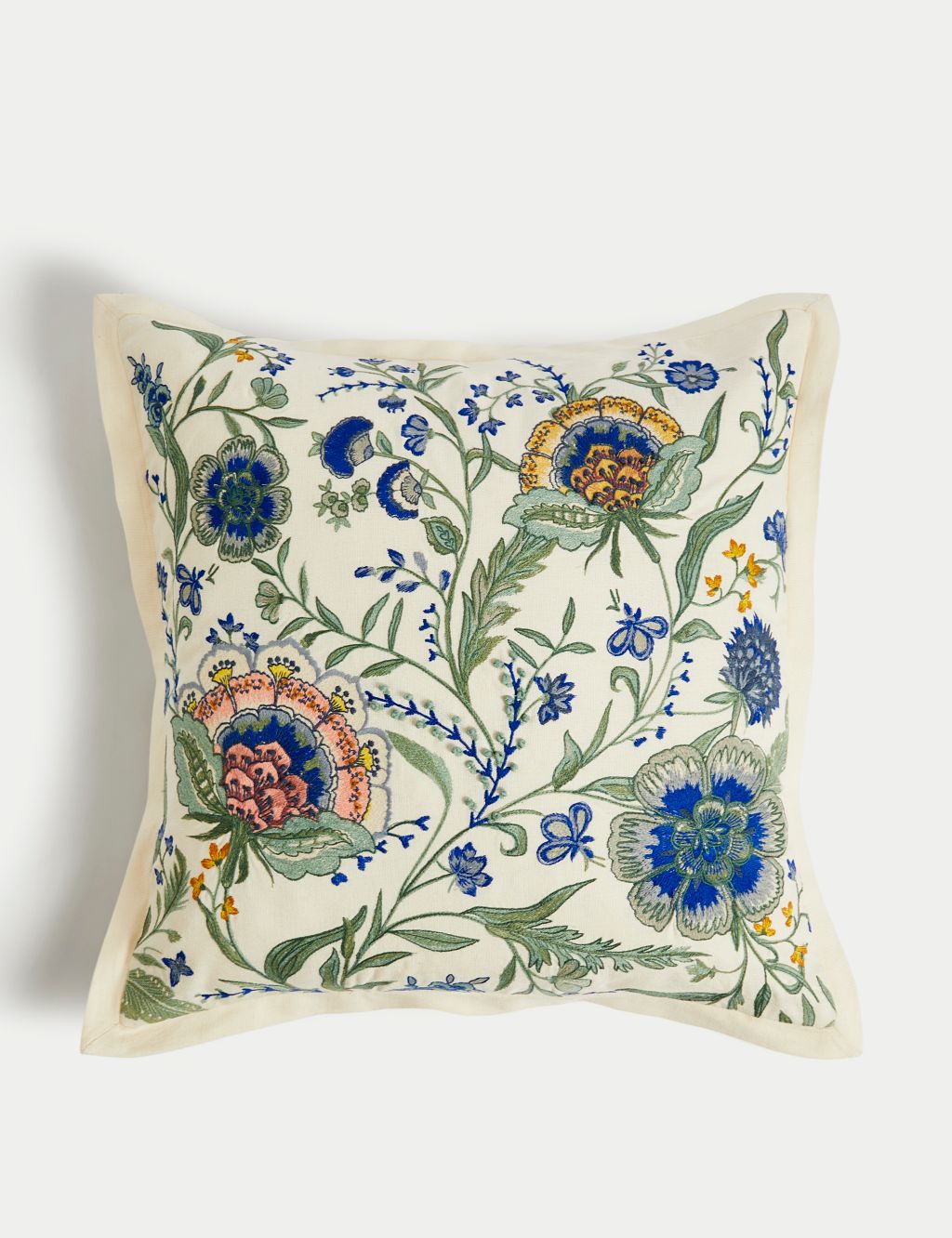 Cotton with Linen Embroidered Cushion 2 of 6