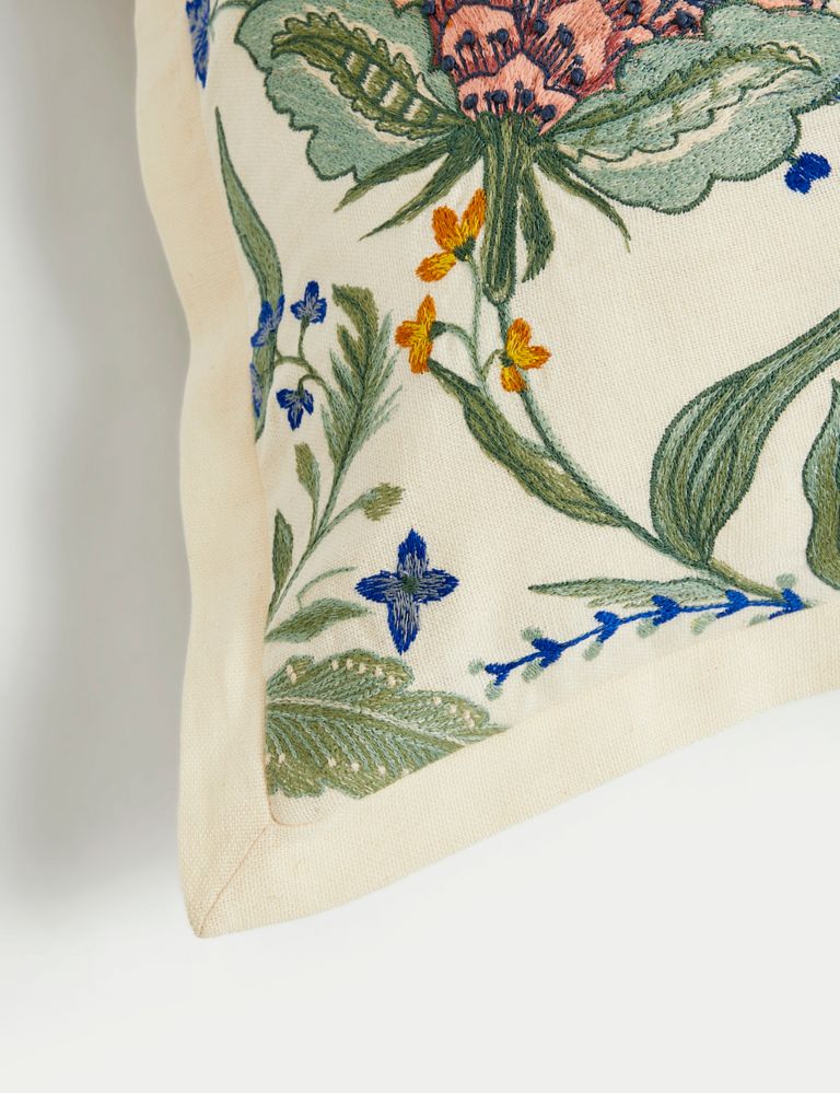 Cotton with Linen Embroidered Cushion 5 of 5