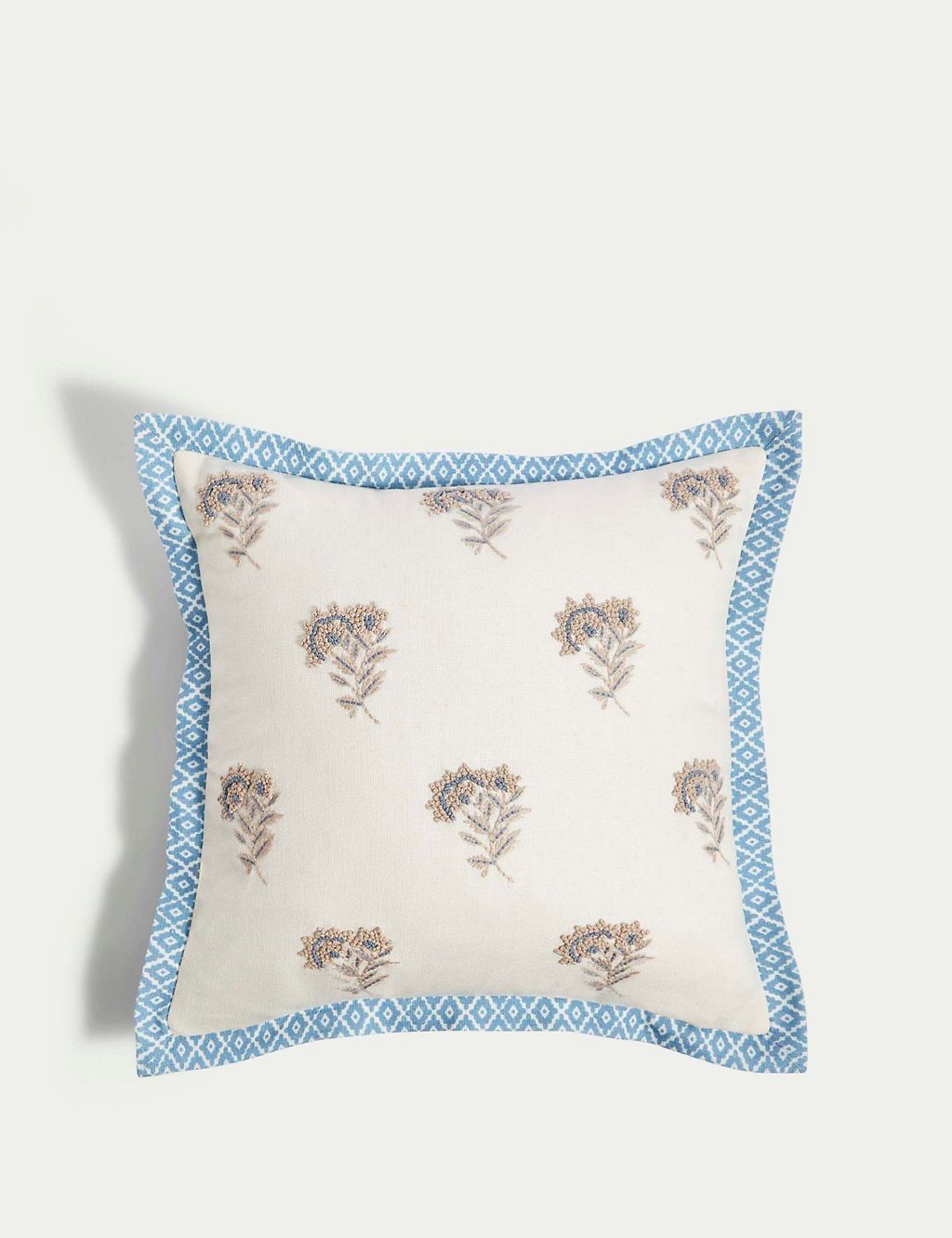 Cotton with Linen Embroidered Cushion 2 of 5