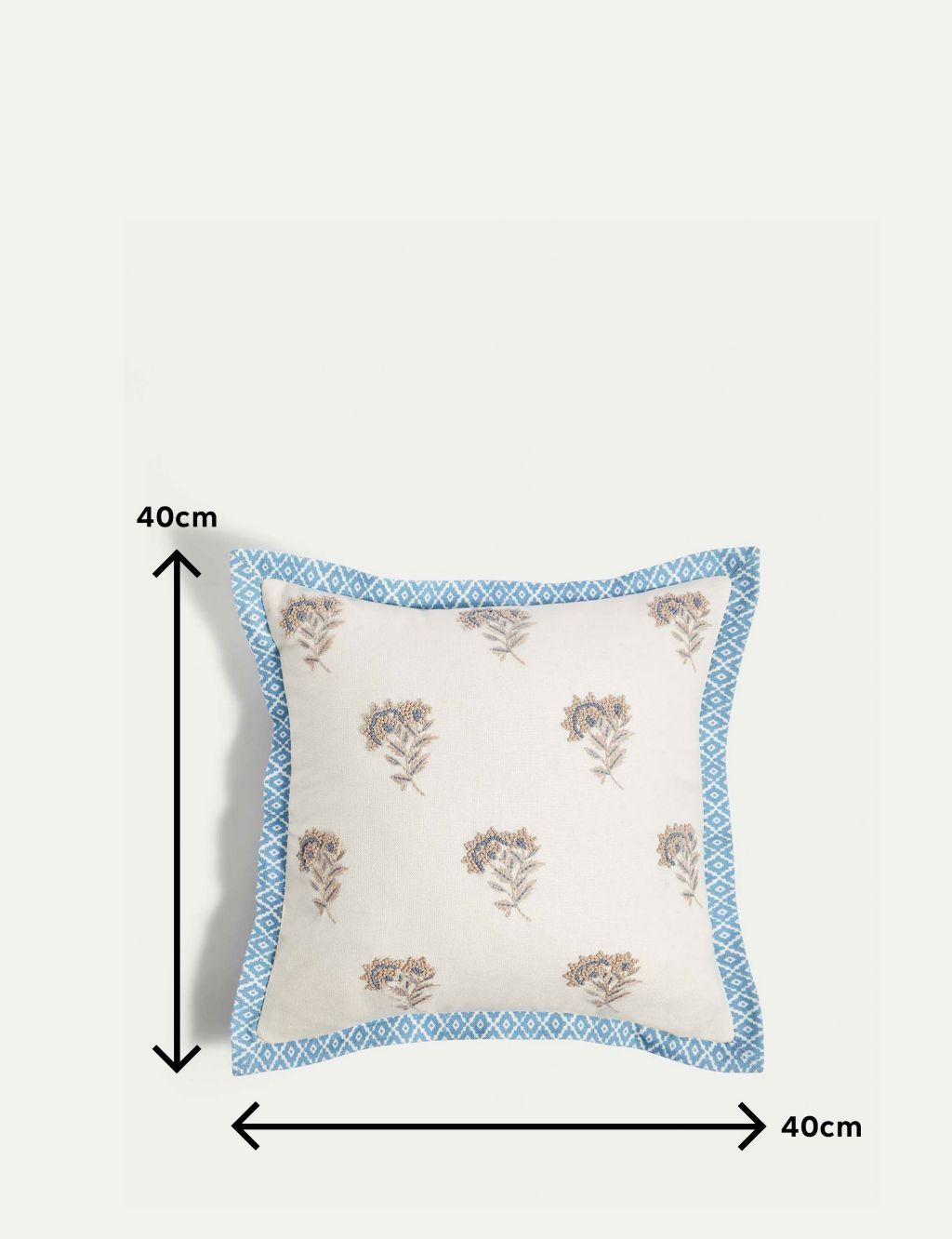 Cotton with Linen Embroidered Cushion 6 of 6