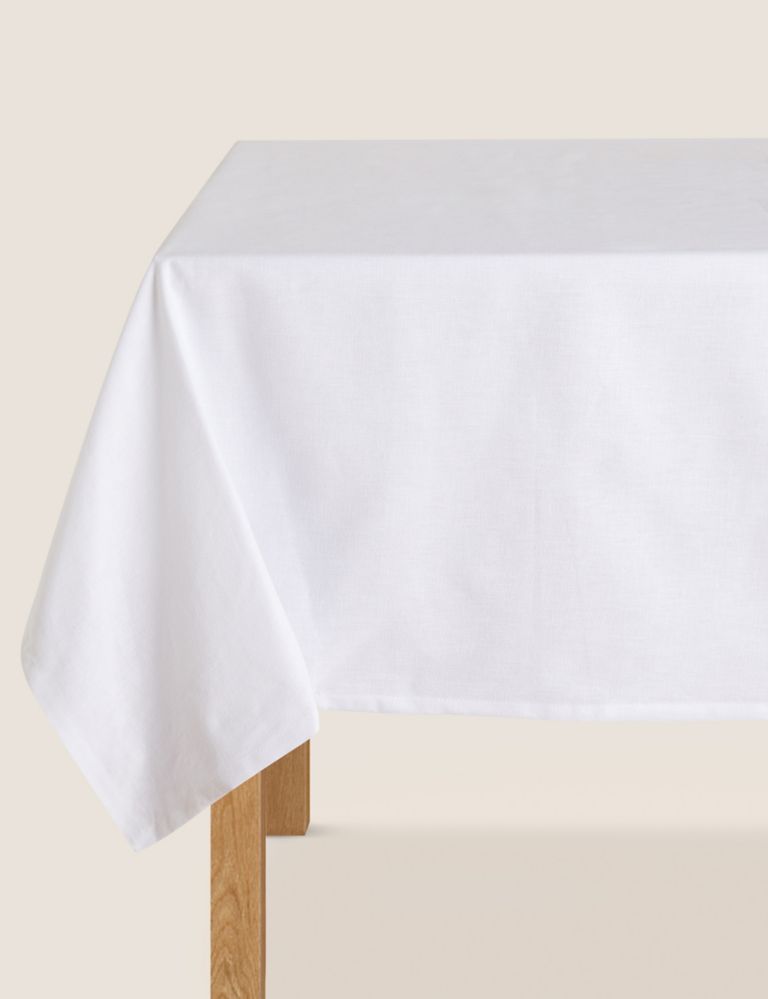 Cotton with Linen Tablecloth 1 of 4