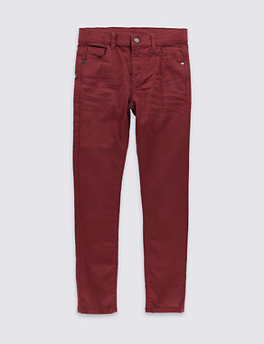 Cotton with Stretch Slim Fit Jeans (3-14 Years) Image 2 of 3