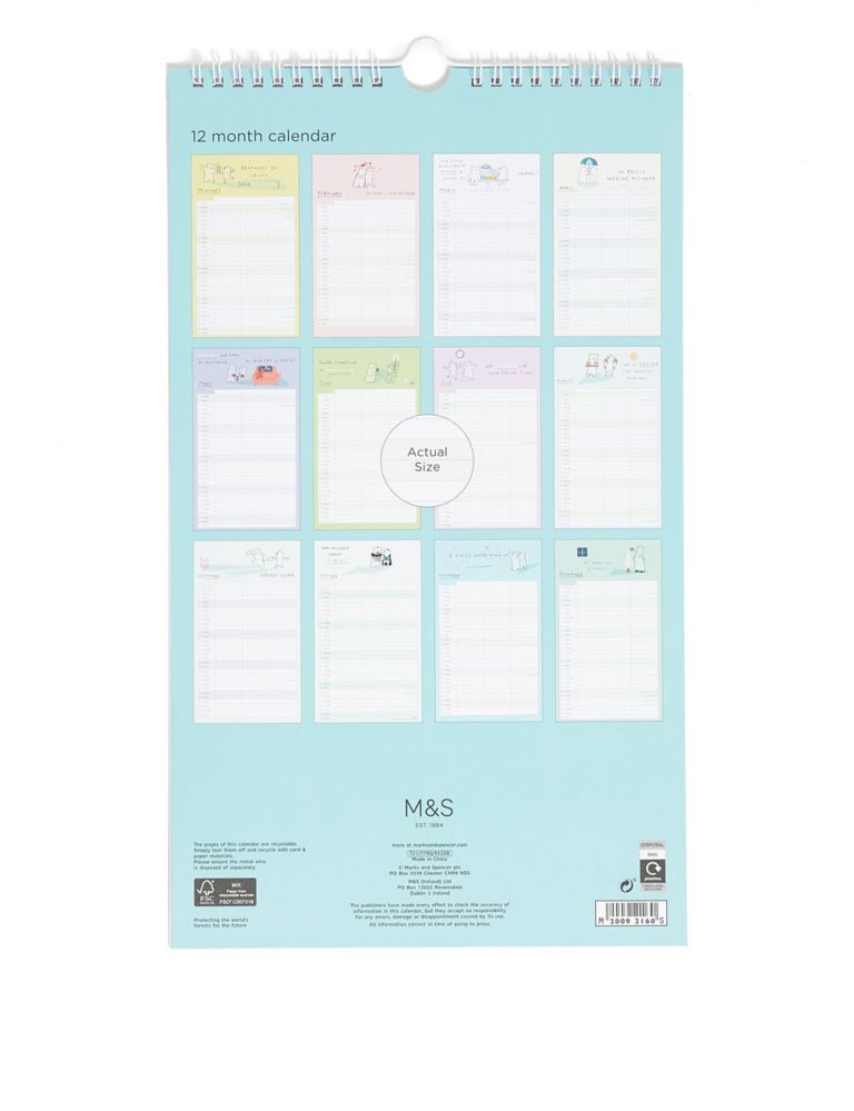 Couple's 2021 Illustrated Calendar - Medium | M&S
