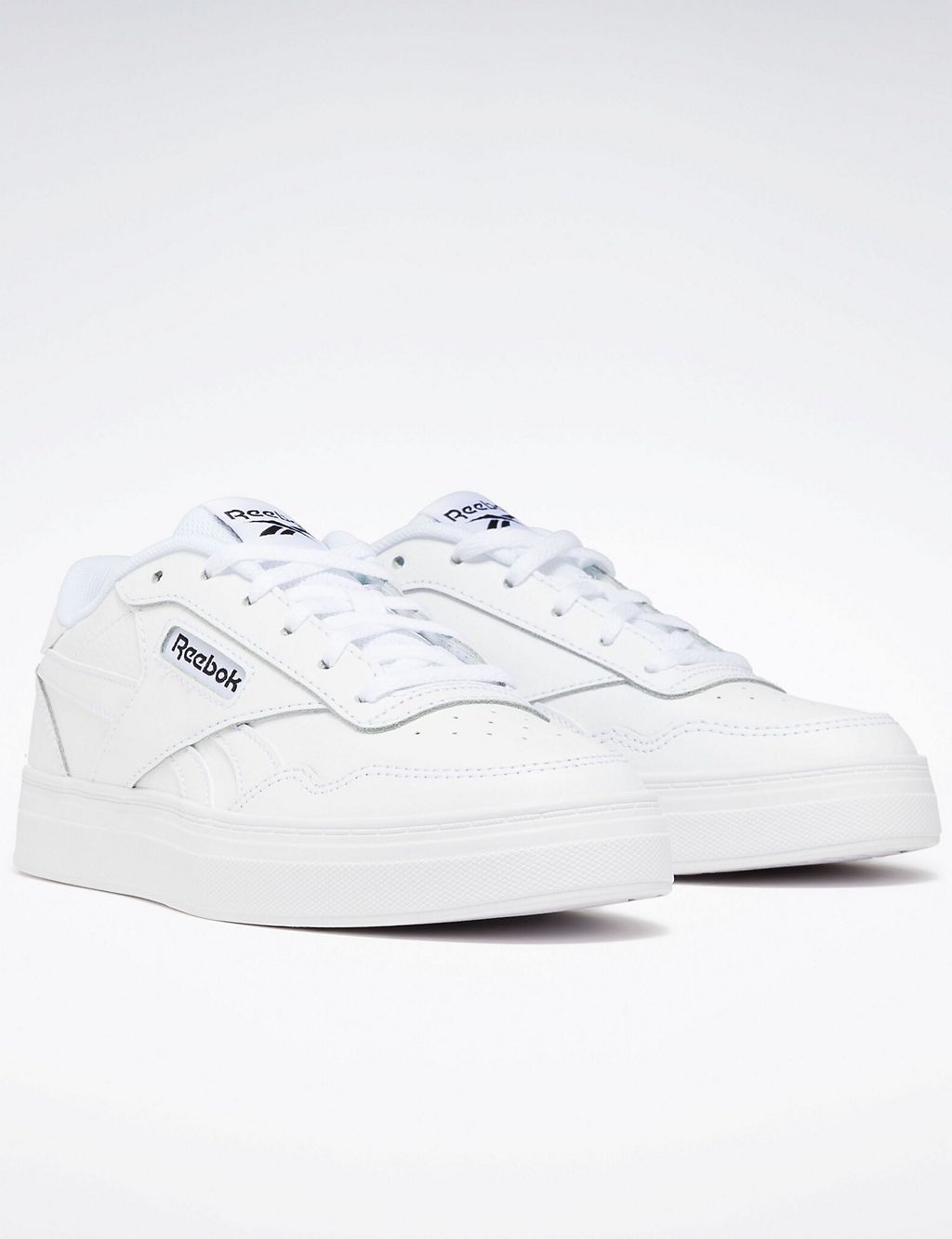 Court Advance Bold Leather Lace Up Trainers 1 of 6