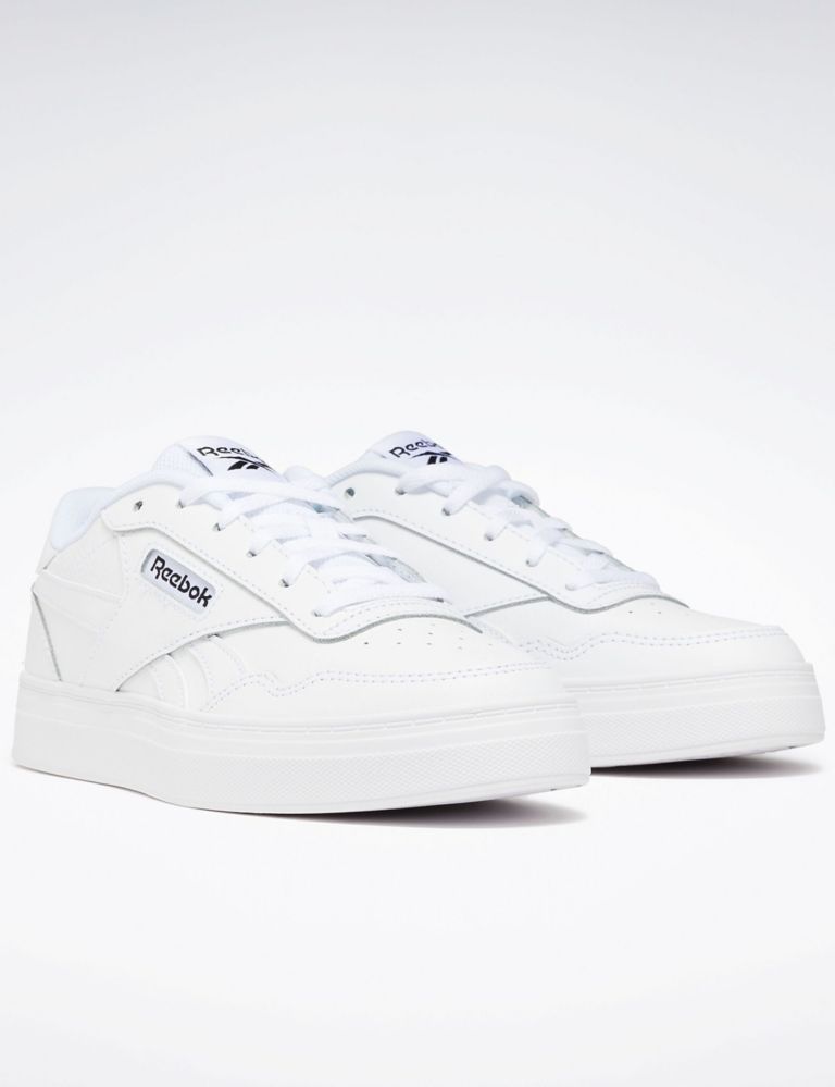 Court Advance Bold Leather Lace Up Trainers 2 of 6