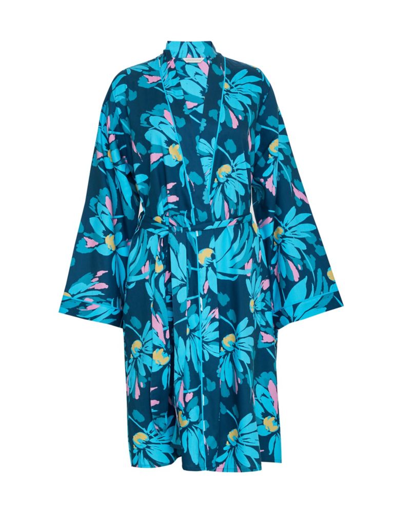 Cove Cotton Modal Floral Short Dressing Gown 2 of 4