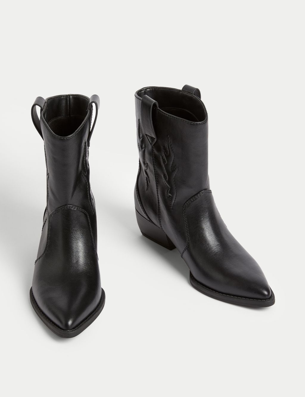 Cow Boy Block Heel Boots | M&S Collection | M&S