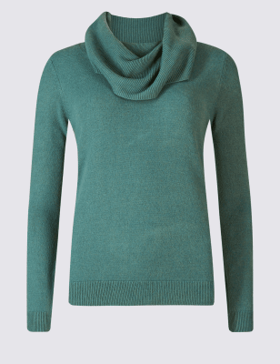 Ladies cowl neck on sale jumper