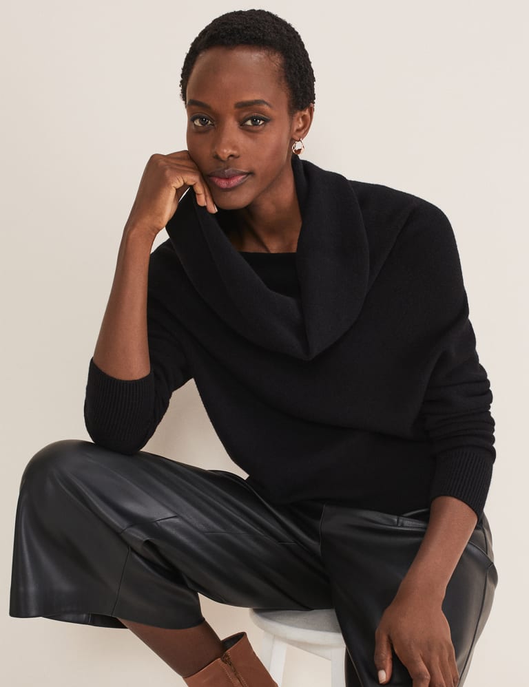 Cowl neck cream clearance jumper
